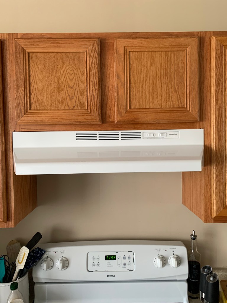 Property Management Company asked me to replace this kitchen vent hood in Morrisville.