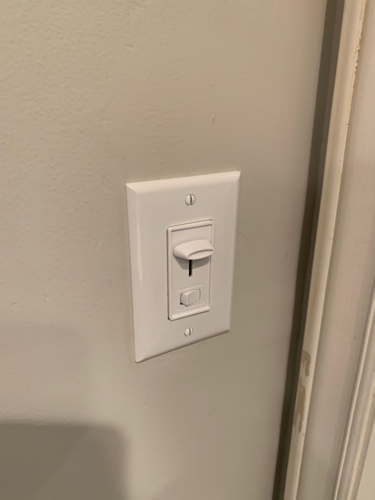 Local handyman in Apex installed new dimmable light switch.