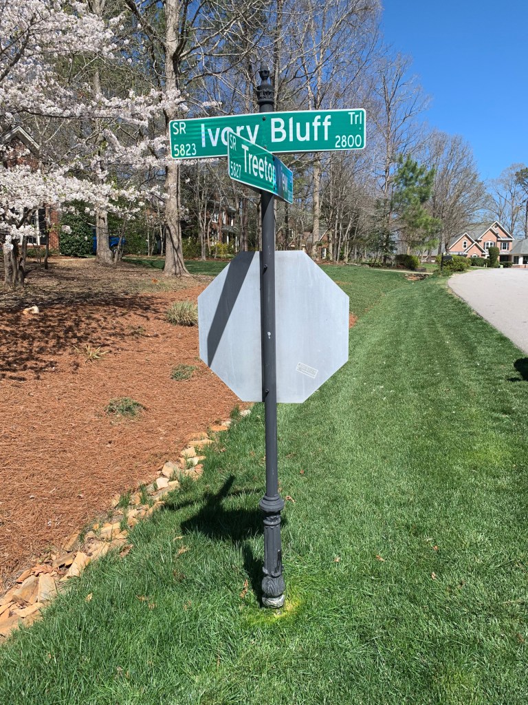 Neighborhood stop sign poles needed painted